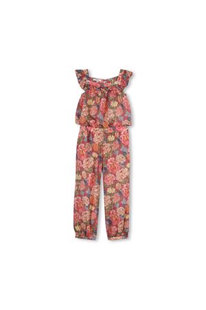 Tuta intera con stampa floreale Garnet Rose CHLOÉ KIDS | C2082546Y